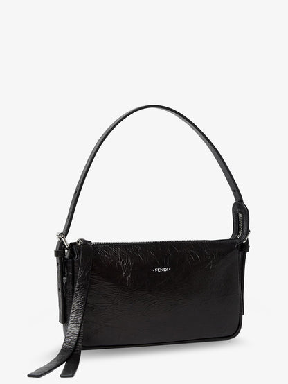 Zip Top Small vintage-effect leather shoulder bag thumbnail
