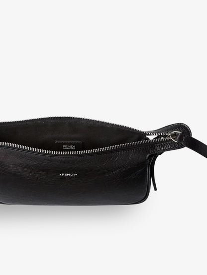 Zip Top Small vintage-effect leather shoulder bag thumbnail