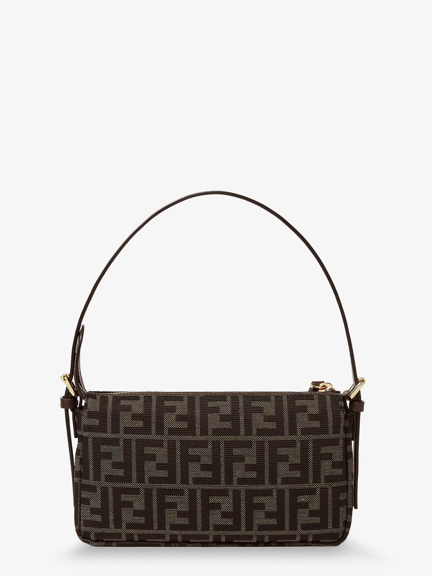 Zip Top Small FF Zucca Fabric shoulder bag