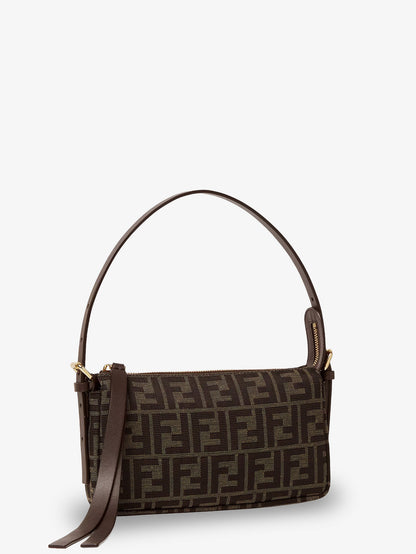 Zip Top Small FF Zucca Fabric shoulder bag thumbnail