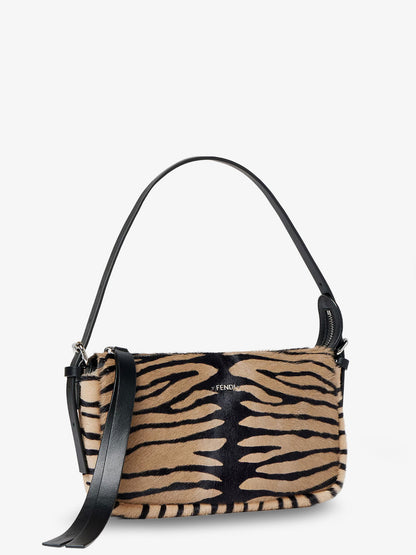 Zip Top Small shoulder bag in tiger-print pony skin thumbnail