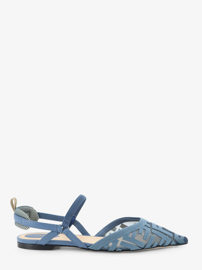 Colibrì Lite flat mesh slingback with FF embroidery thumbnail