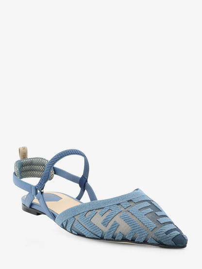 Colibrì Lite flat mesh slingback with FF embroidery thumbnail