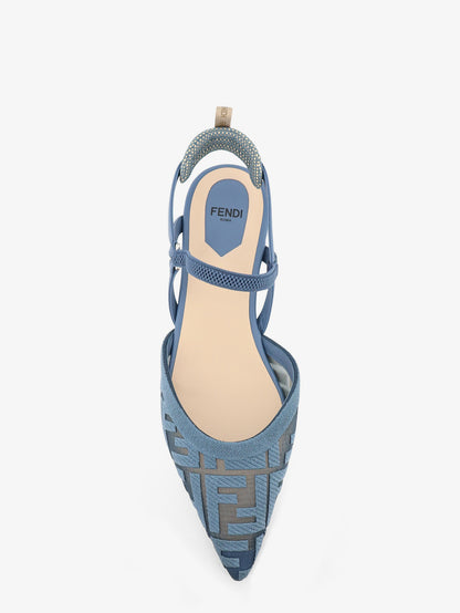 Colibrì Lite flat mesh slingback with FF embroidery thumbnail