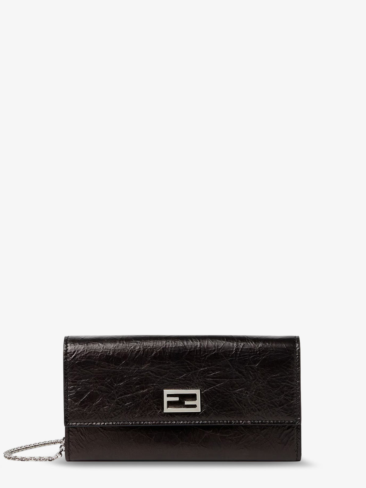 Continental crackled leather wallet