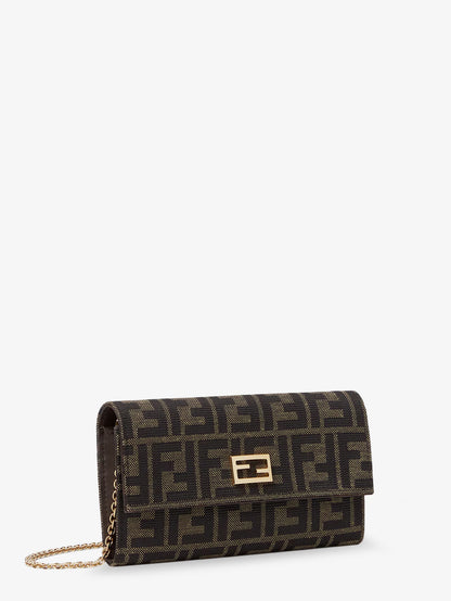 FF Zucca Fabric Continental Wallet with Chain Tube thumbnail