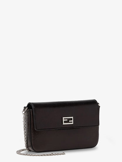 Crackled Leather Wallet on Chain Tube crossbody bag thumbnail