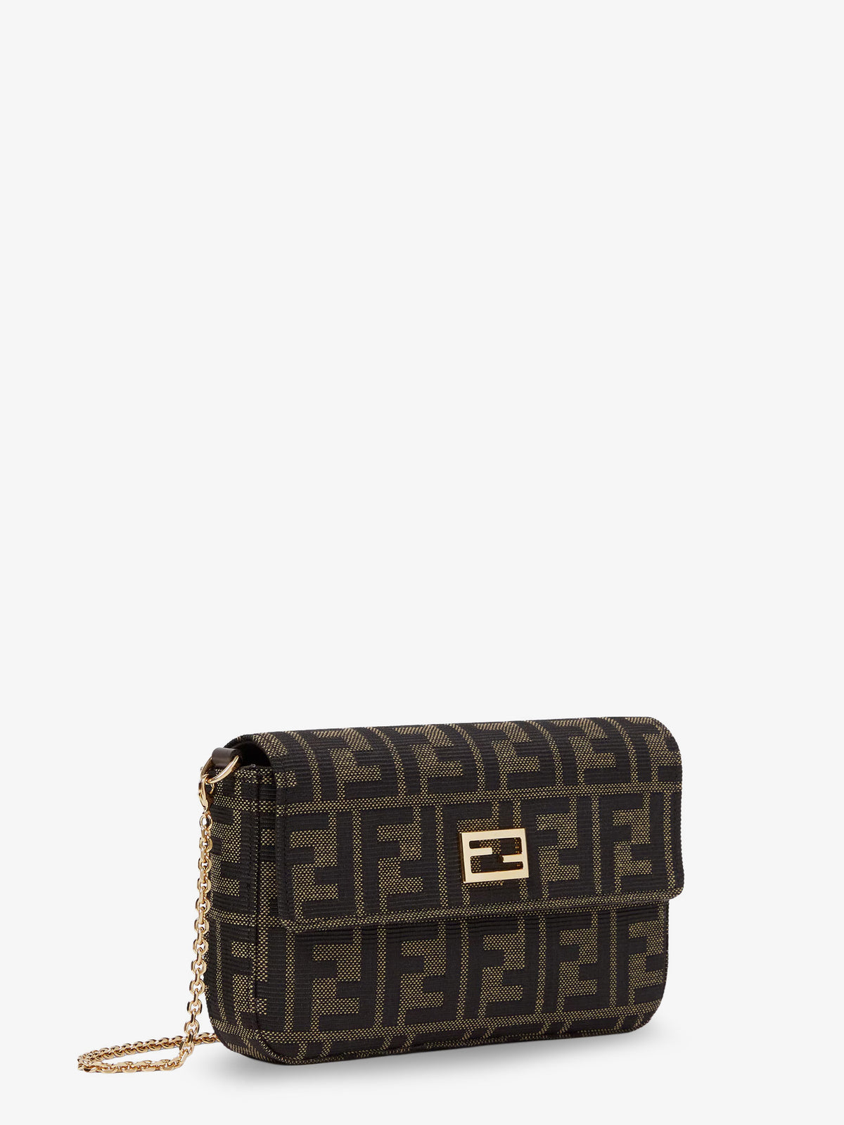 Wallet on Chain Tube FF Zucca Fabric crossbody bag