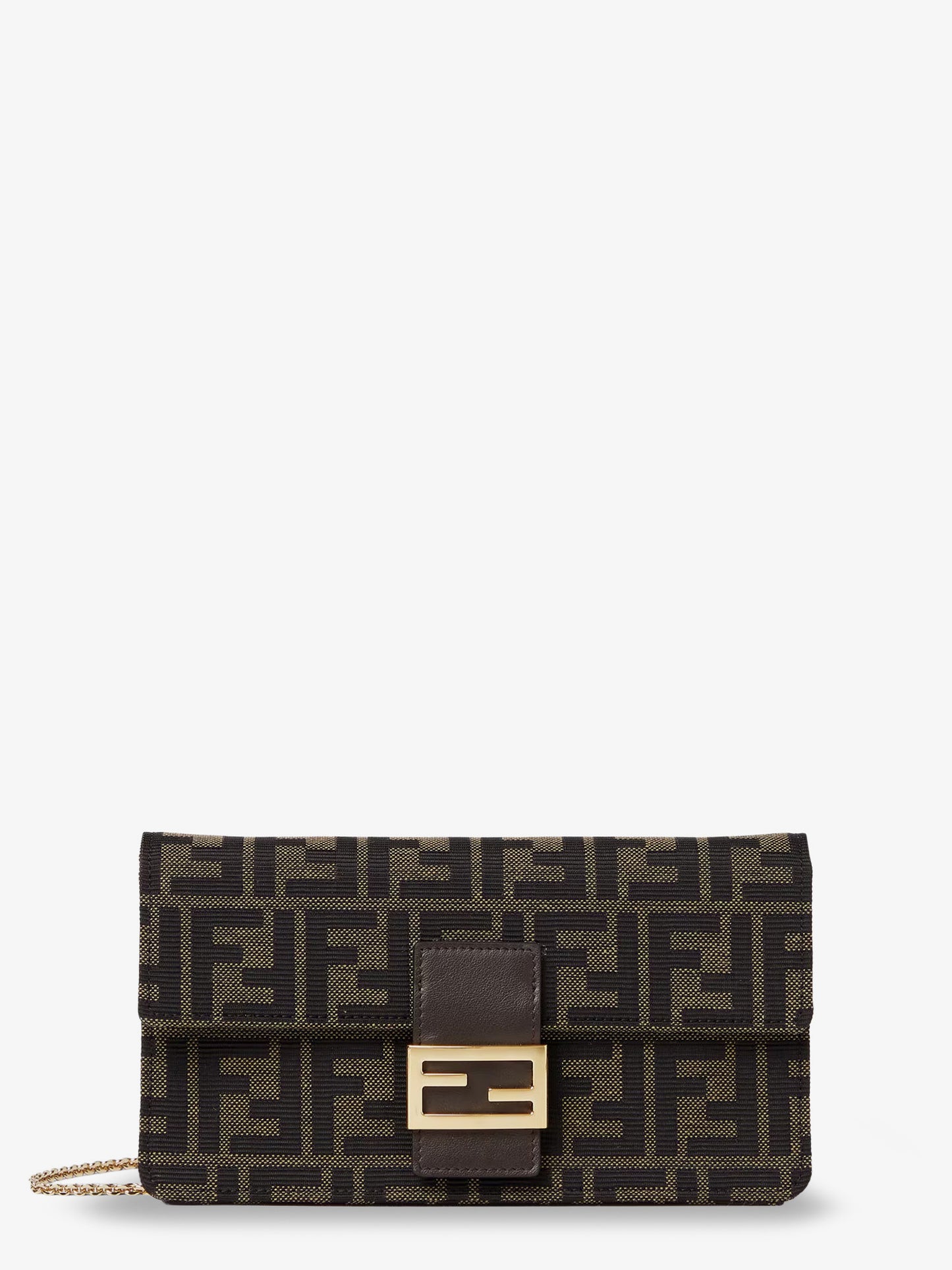 Borsa a tracolla Wallet on Chain Tube in tessuto FF Zucca 