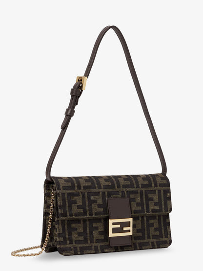 Borsa a tracolla Wallet on Chain Tube in tessuto FF Zucca  thumbnail