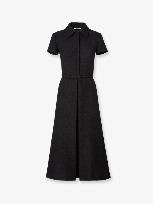 Wool blend long dress