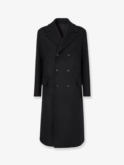 Cappotto doppiopetto in misto lana e angora thumbnail