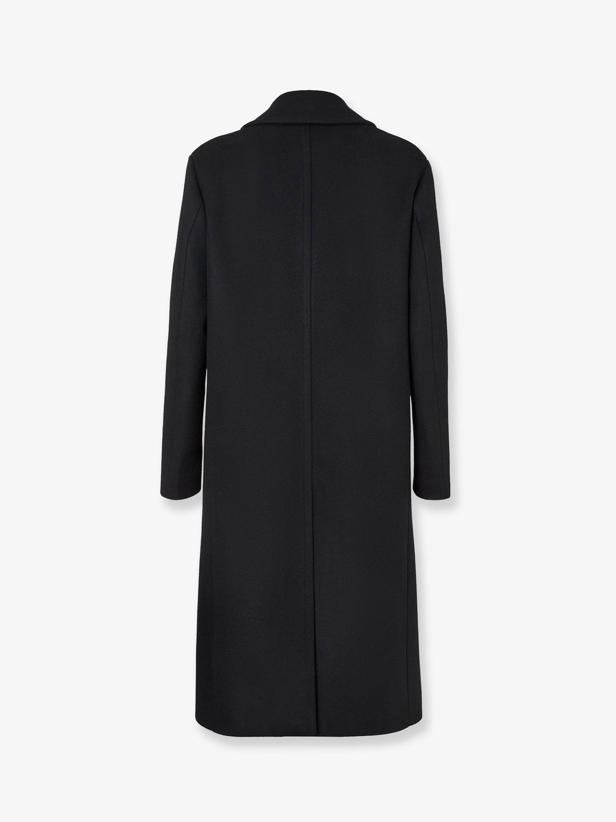 Cappotto doppiopetto in misto lana e angora