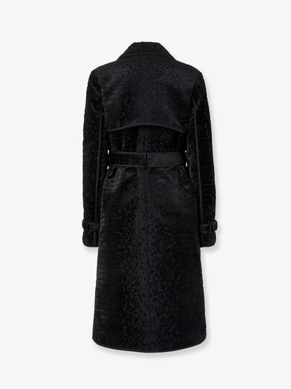 Cappotto in velluto jacquard con motivo animalier thumbnail