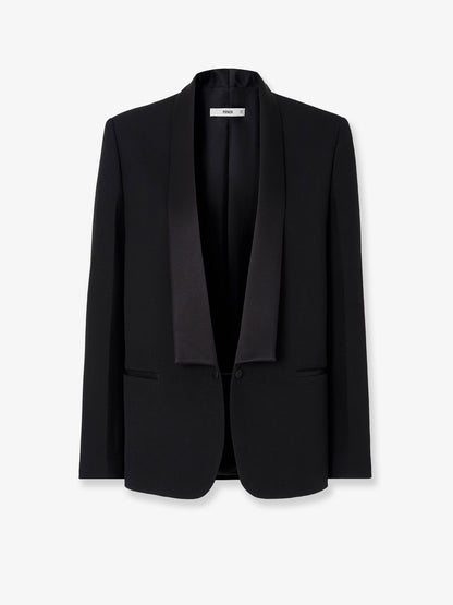 Single-breasted virginn wool blazer thumbnail