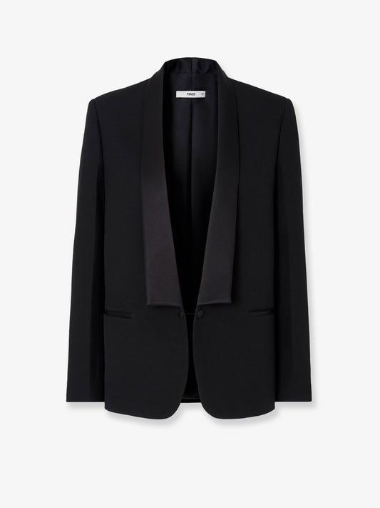 Single-breasted virginn wool blazer