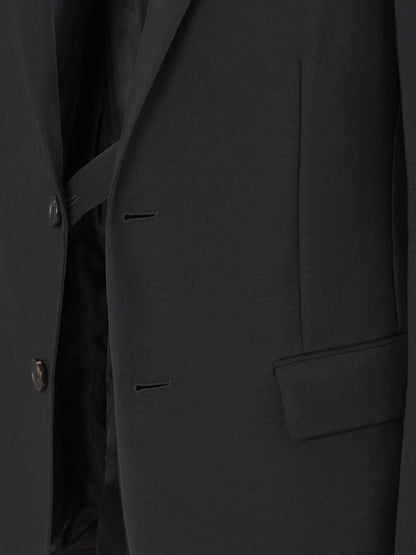 Black kid mohair blazer thumbnail