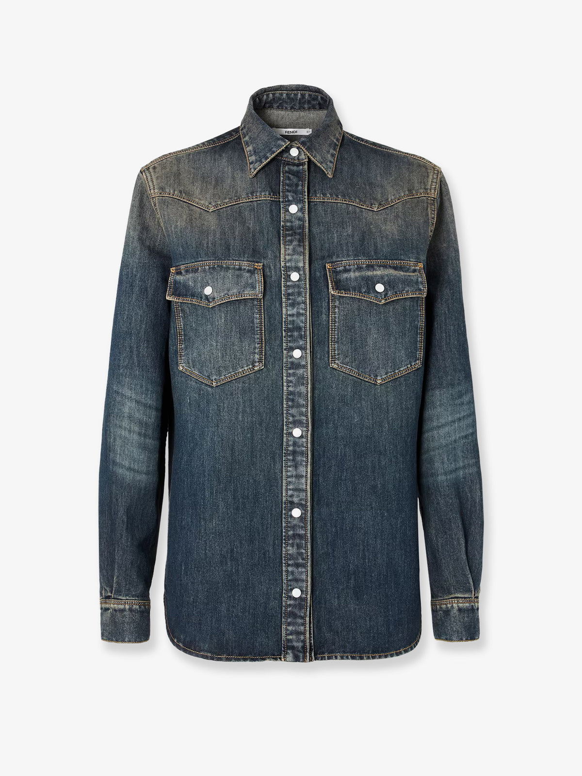Washed-out denim shirt