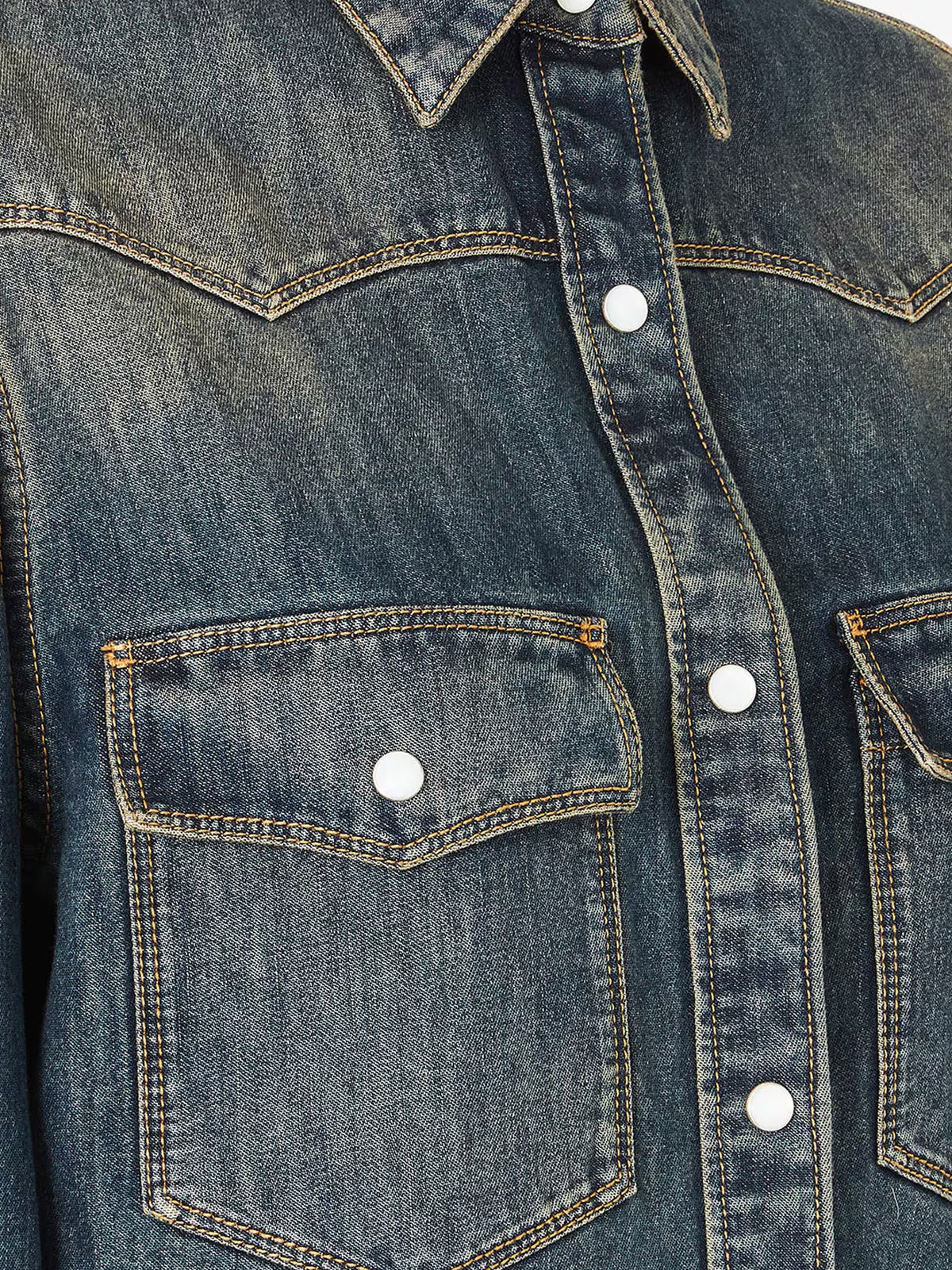Washed-out denim shirt