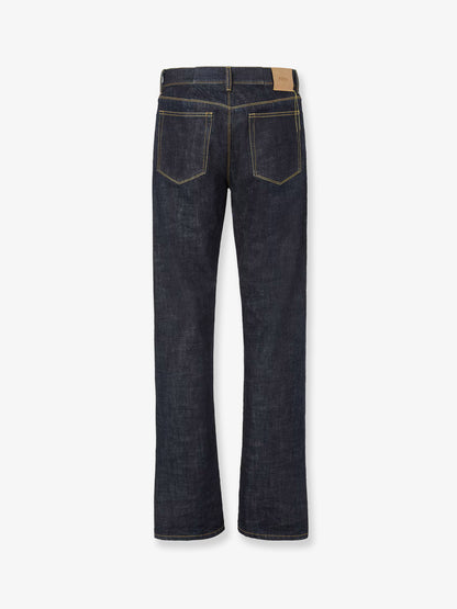 Jeans lunghi cinque tasche blu navy thumbnail
