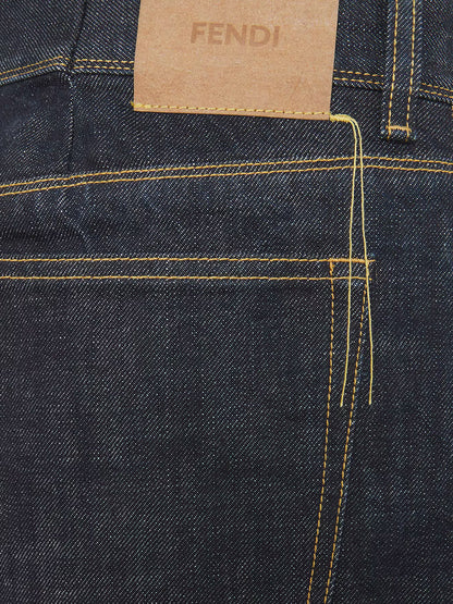 Jeans lunghi cinque tasche blu navy thumbnail