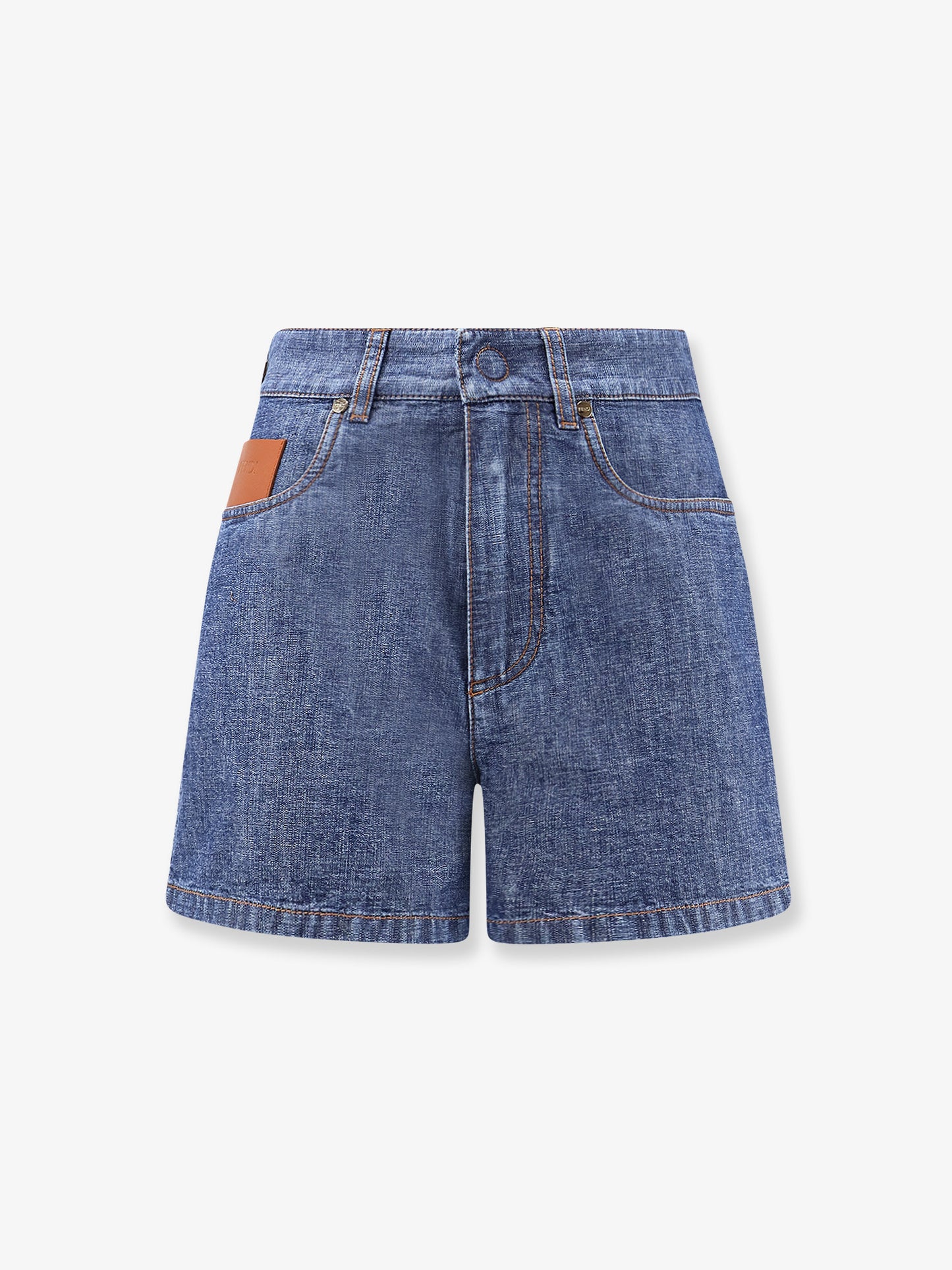 Chambray Denim Shorts