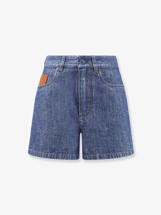 Chambray Denim Shorts
