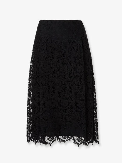 Black macramé lace skirt thumbnail