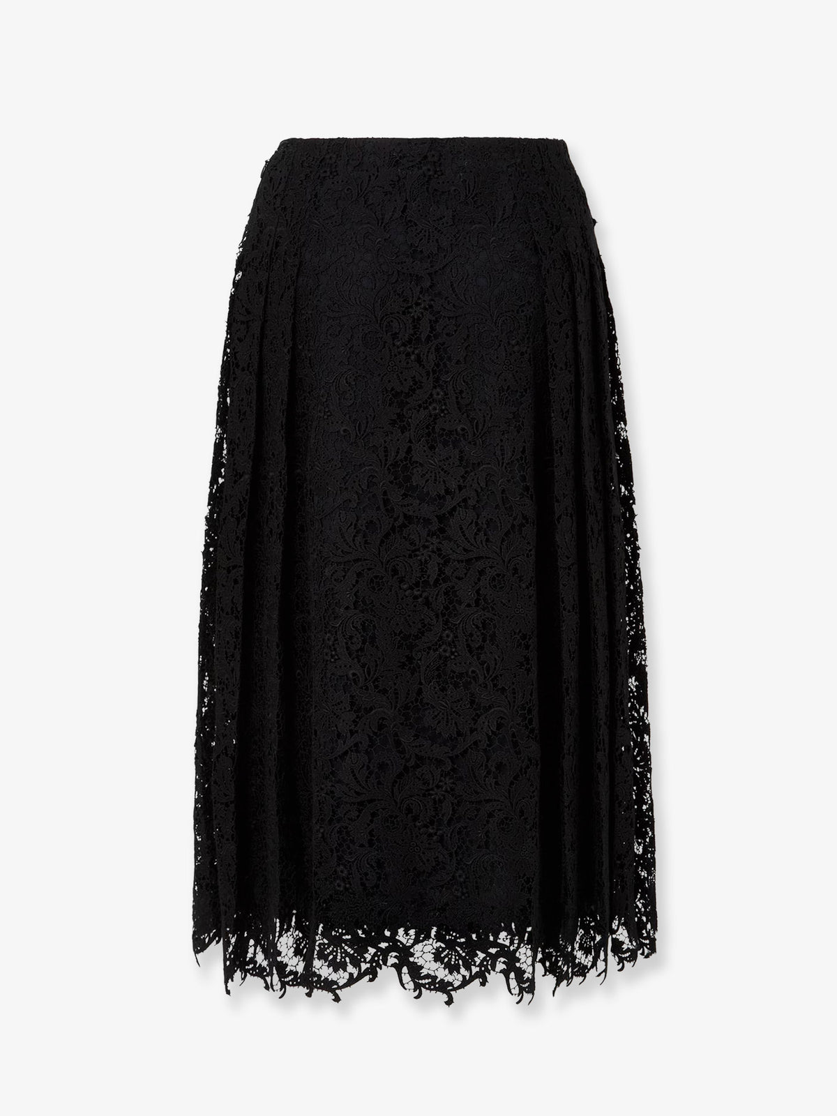 Black macramé lace skirt