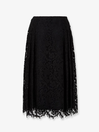 Black macramé lace skirt thumbnail