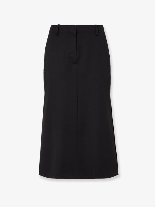 Black Grain de Poudre skirt