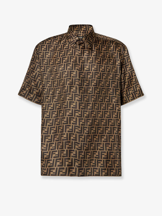 Camicia in seta con motivo FF