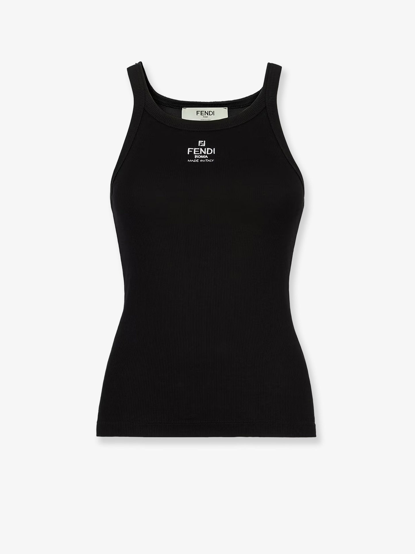 Ribbed cotton tank top