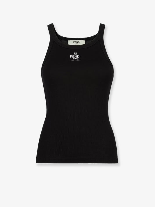 Ribbed cotton tank top