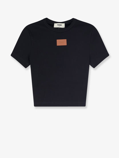Cropped stretch cotton t-shirt thumbnail