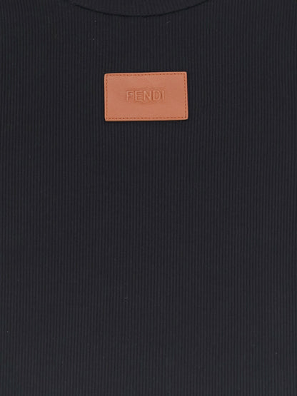 Cropped stretch cotton t-shirt thumbnail