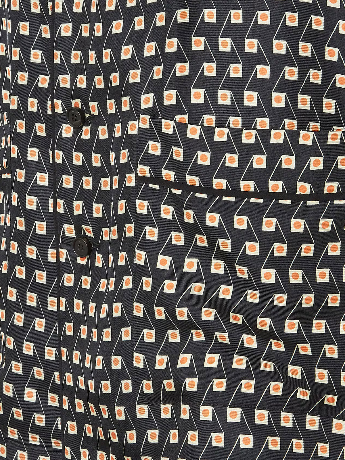 Pajamas printed silk shirt