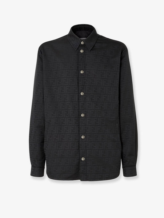 Black FF Zucca jacquard nylon blouson