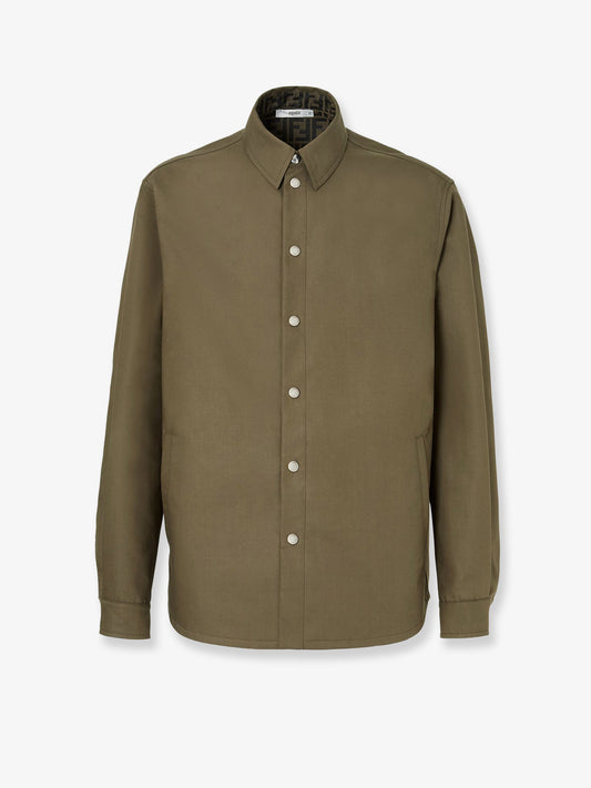 Zucca Green FF jacquard nylon blouson