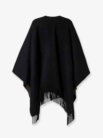 FF pumpkin wool and cashmere cape thumbnail