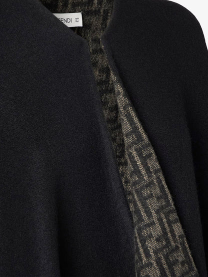 FF pumpkin wool and cashmere cape thumbnail