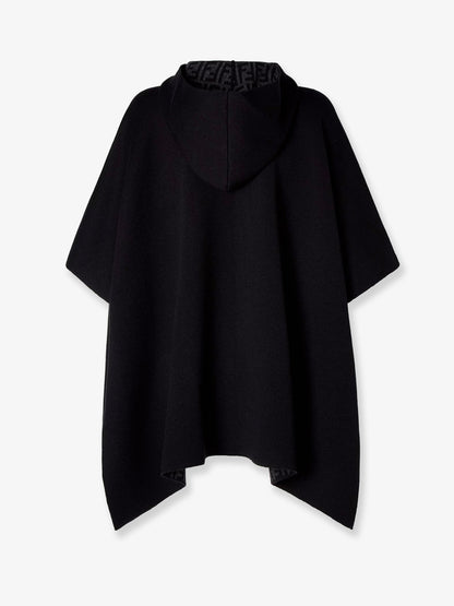 Poncho in cashmere FF Zucca nero e grigio thumbnail