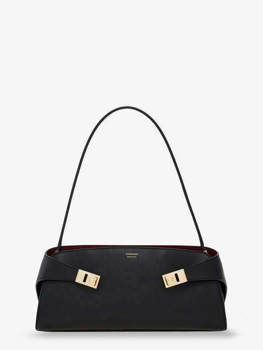 Hug East-West leather shoulder bag