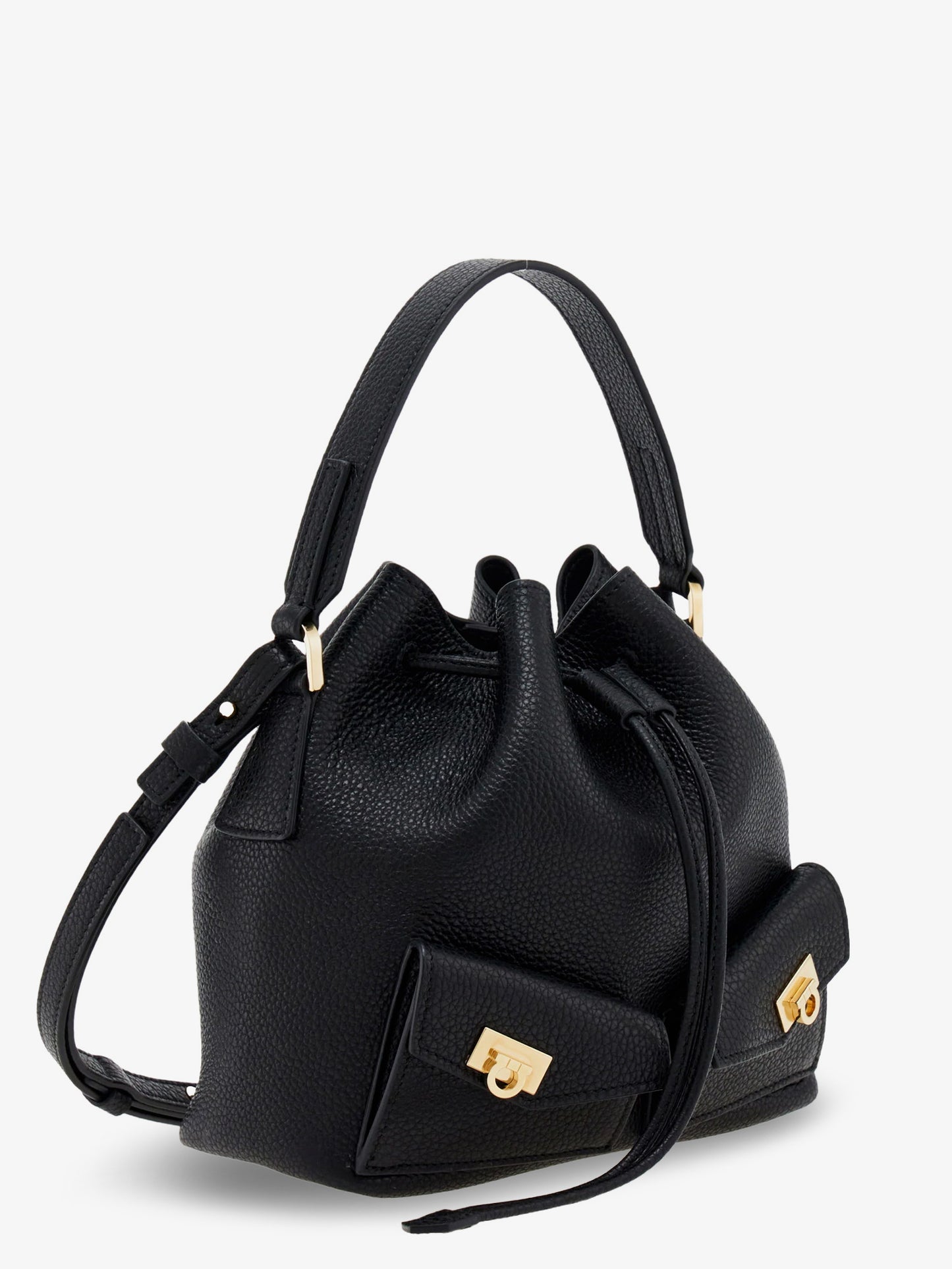 Leather bucket bag