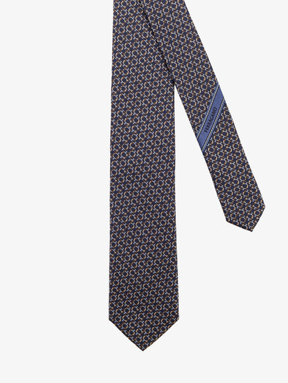 Crema silk tie with Intreccio print thumbnail