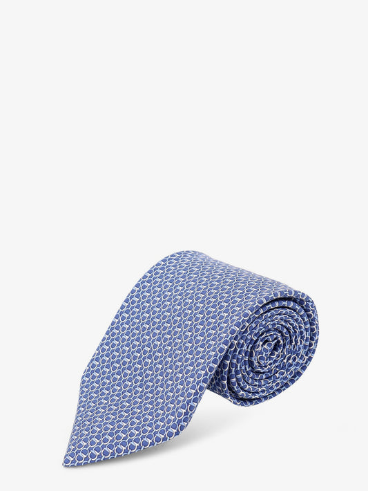 Silk tie with Intreccio print