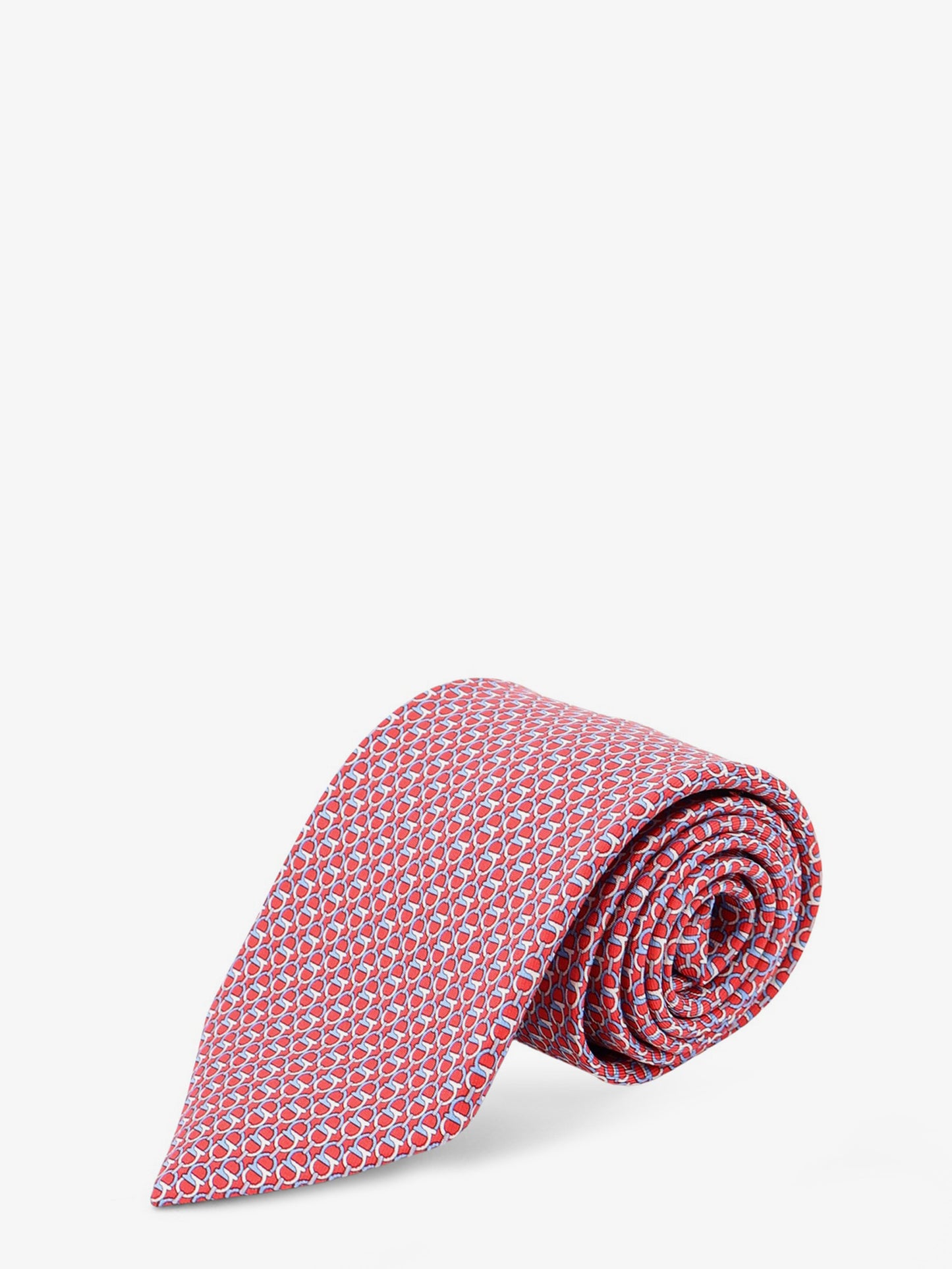 Silk tie with Intreccio print