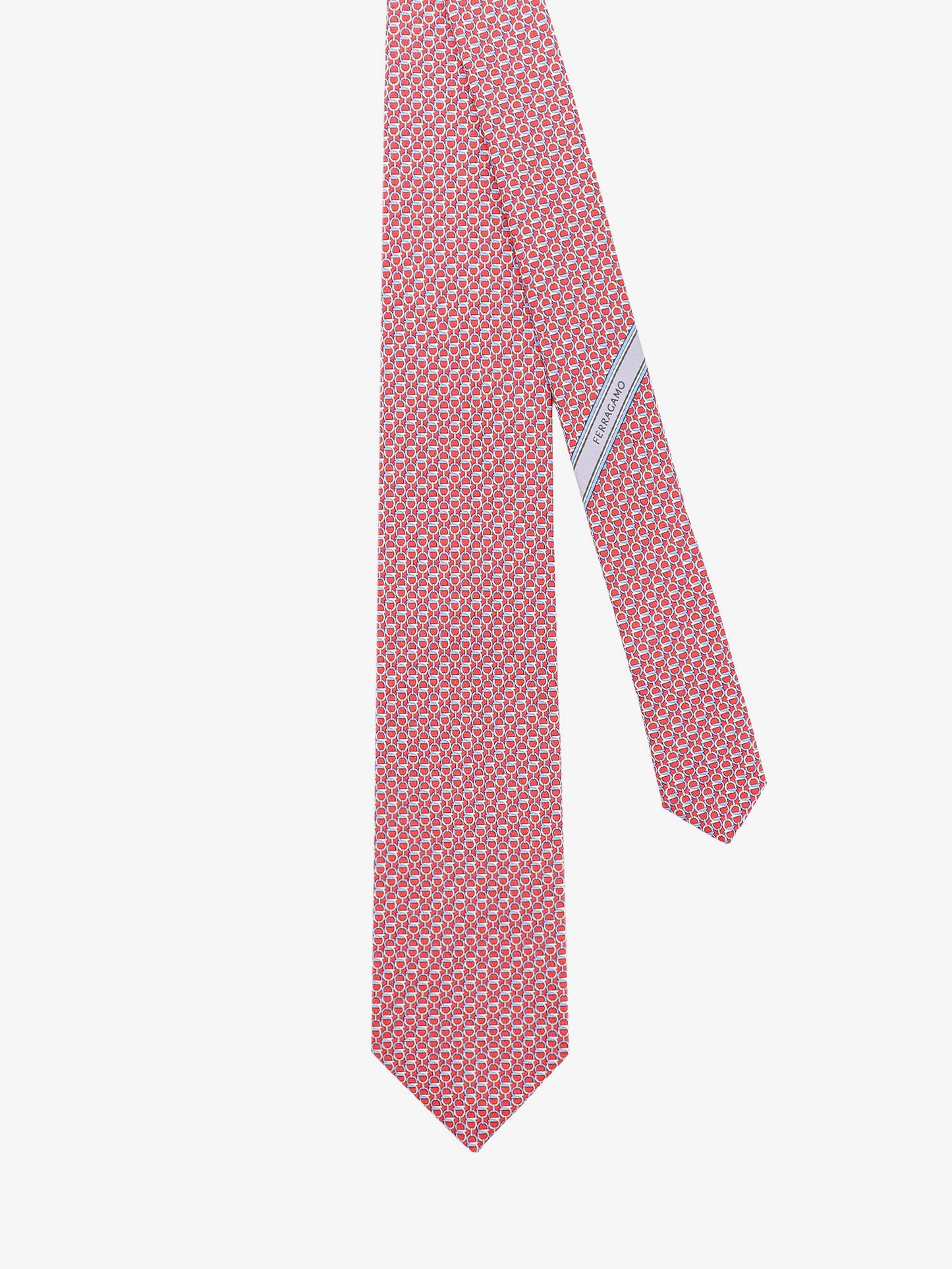 Silk tie with Intreccio print