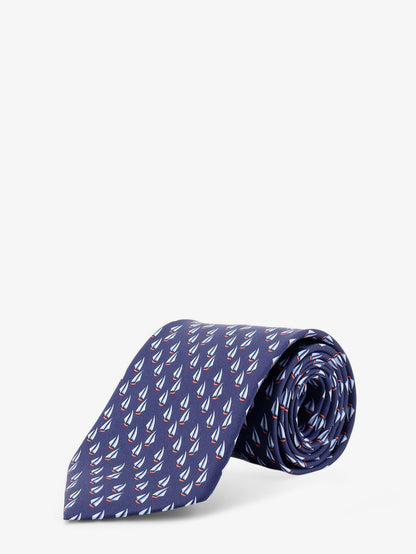 Catamarano silk tie with Nautica print thumbnail