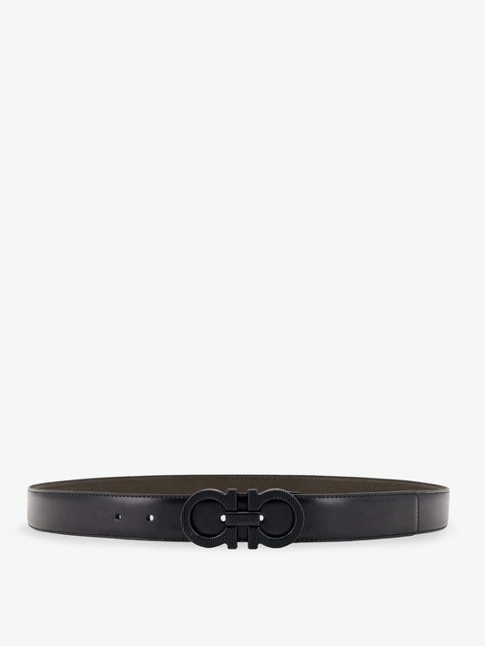 Reversible leather belt